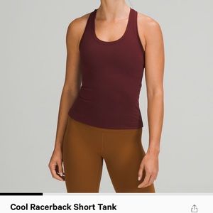 Lululemon Cool RB Short Tank * Nulu Red Merlot NWT